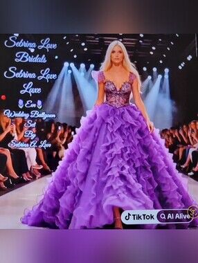 "EVE" Lavender Ruffle Woodland Princess Wedding Ballgown Set